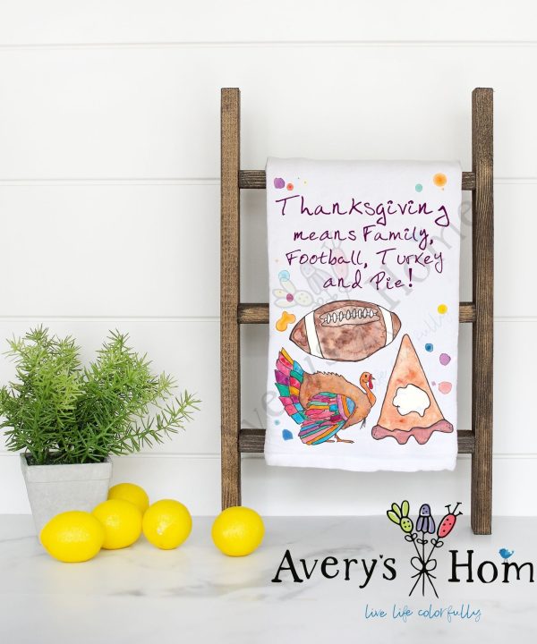 Thanksgiving Family & Football Flour Sack Dish Towel Latest Sale Online