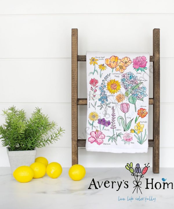 Popular Flowers Gardener Customizable Flour Sack Dish Towel Buy Cheap Big Sale