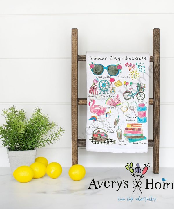 Summer Checklist Flour Sack Dish Towel Outlet For Nice