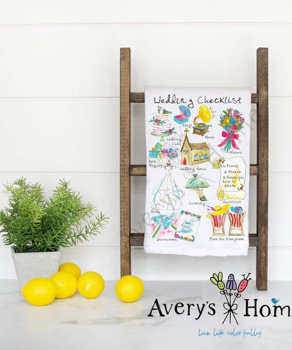 Wedding Checklist Flour Sack Dish Towel Buy Cheap 2025