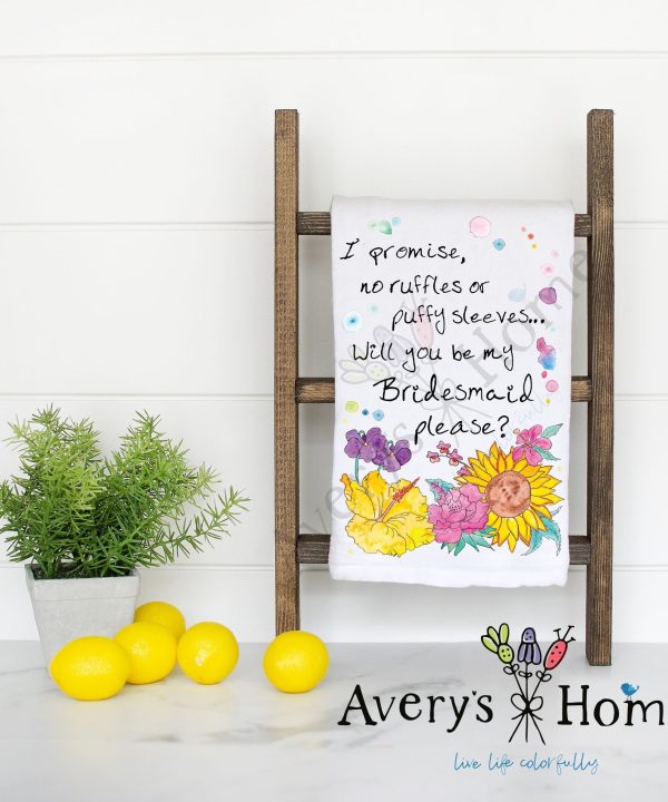Will You Be My Bridesmaid Flour Sack Dish Towel Outlet 2025 New