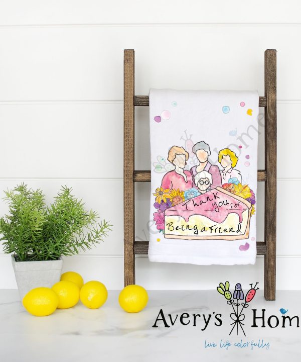 Thank You for Being a Friend Flour Sack Dish Towel Sale Outlet