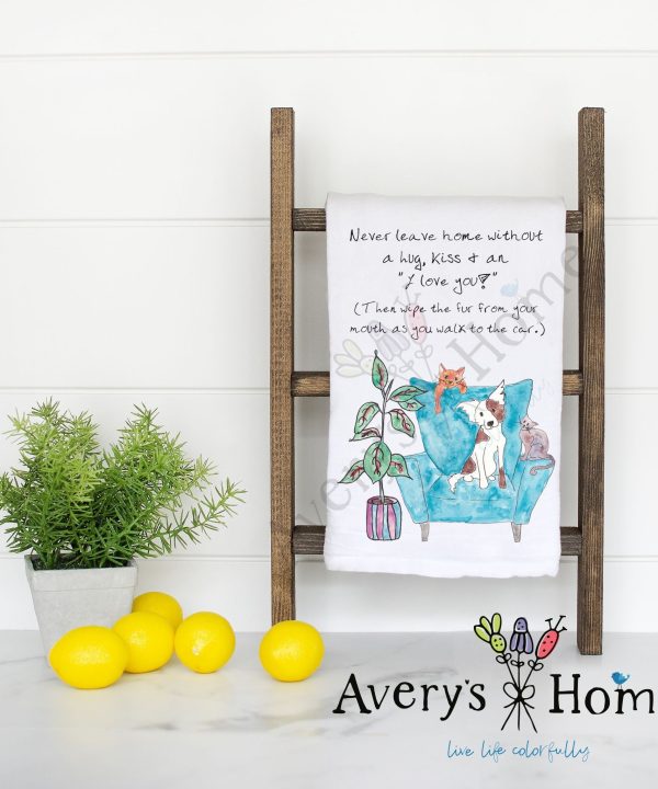 Never Leave Home Flour Sack Dish Towel Clearance Reliable