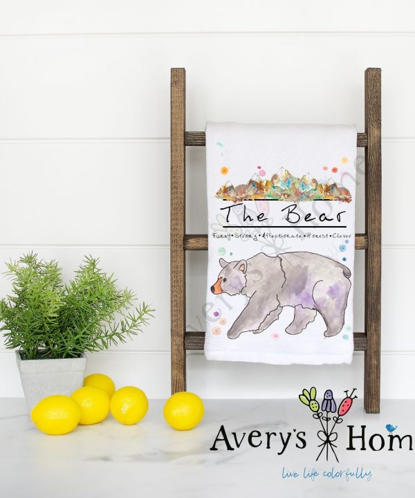 The Mountain Bear Flour Sack Dish Towel Discount Free Shipping
