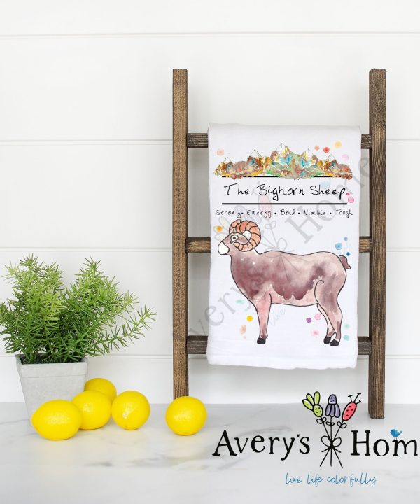 The Mountain Bighorn Sheep Flour Sack Dish Towel Outlet For Sale
