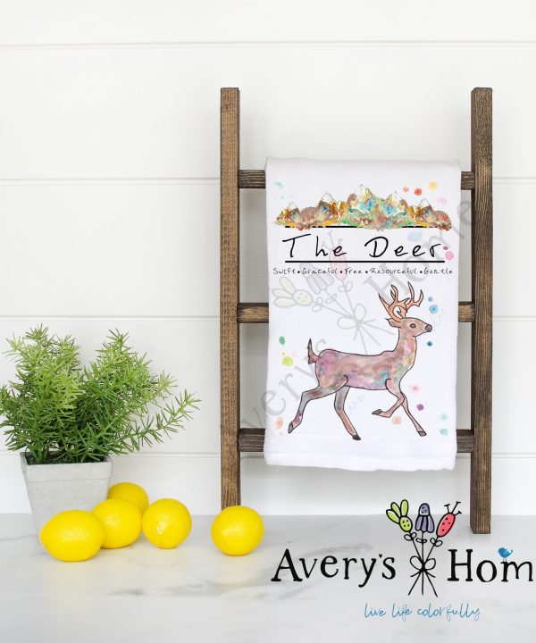 The Mountain Deer Flour Sack Dish Towel Choice For Sale