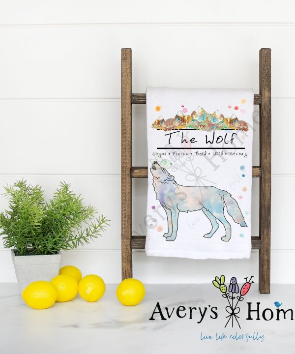 The Mountain Wolf Flour Sack Dish Towel Grey Outlet Store Online