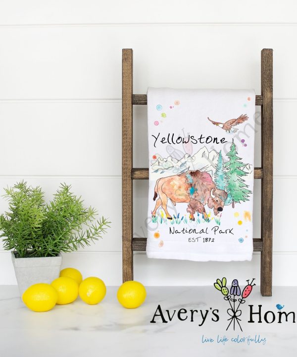 Yellowstone National Park Flour Sack Dish Towel Cheap Original