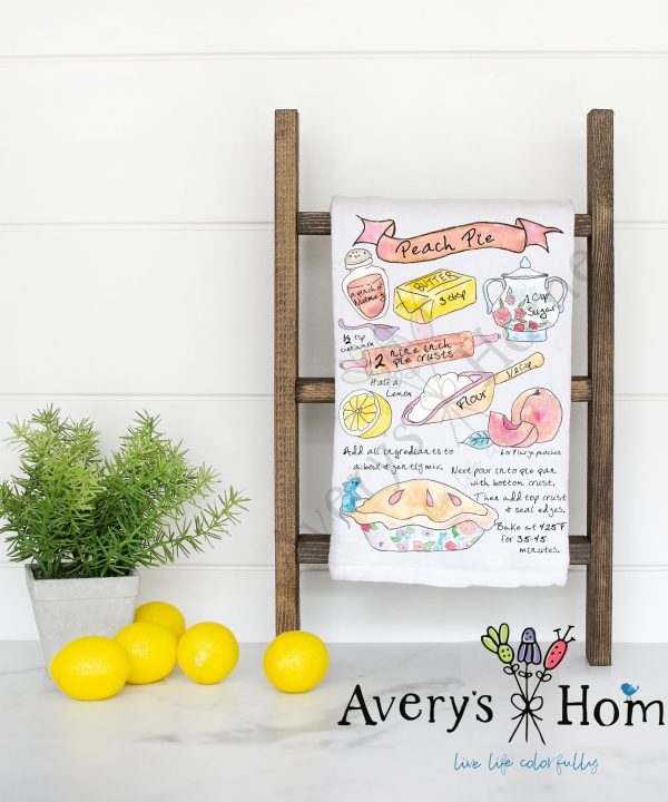 Southern Peach Pie Recipe Flour Sack Dish Towel Pices Cheap Online