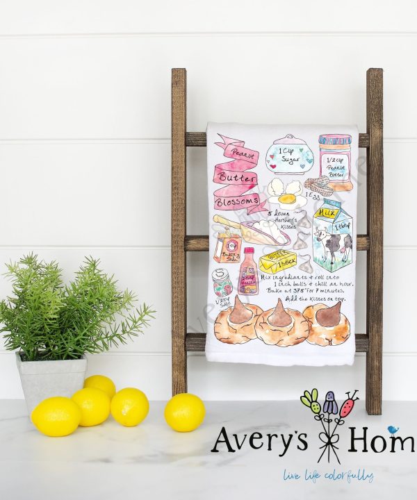 Peanut Butter Blossom Cookies Flour Sack Dish Towel Discount High Quality