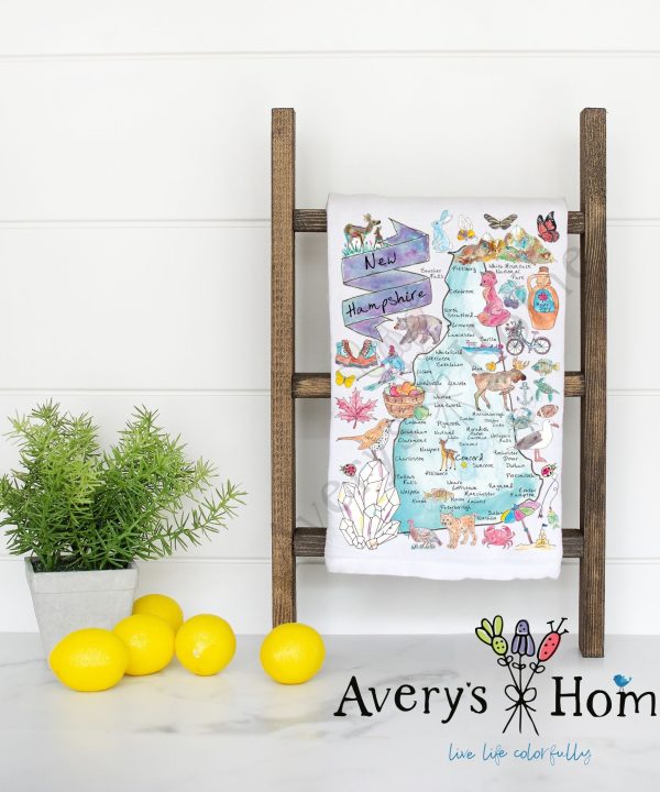 New Hampshire State Map  Flour Sack Dish Towel Pay With Visa Cheap Online