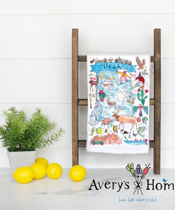 Utah State Map Flour Sack Dish Towel Free Shipping Pices