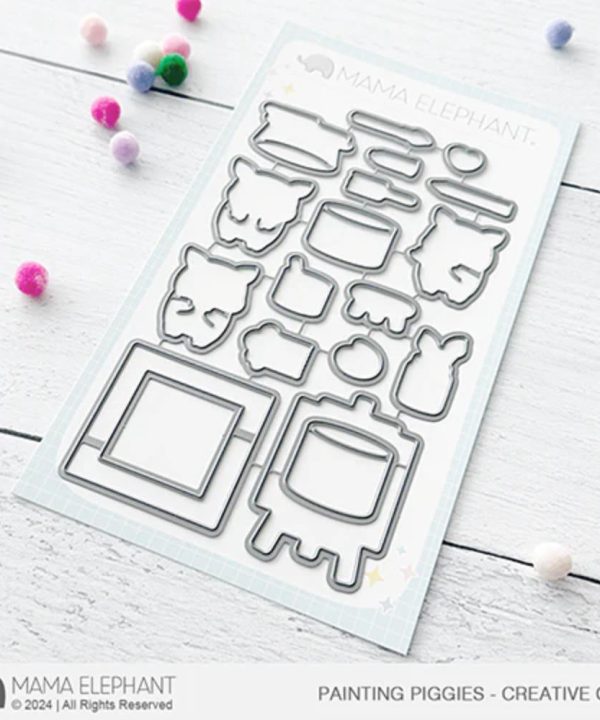 Mama Elephant Painting Piggies - Creative Cuts Online For Sale