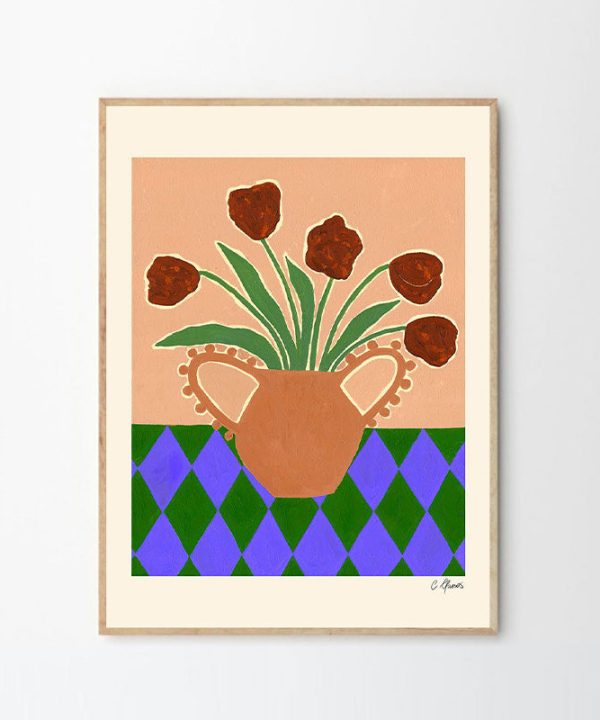 Red Tulips Print 70Cm x 100Cm Cheap Sale Buy