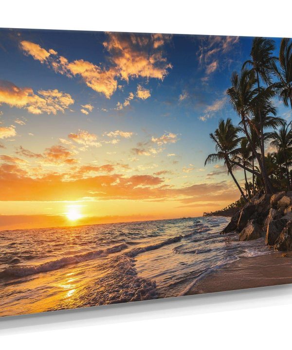 Paradise Tropical Island Beach with Palms Outlet Recommend