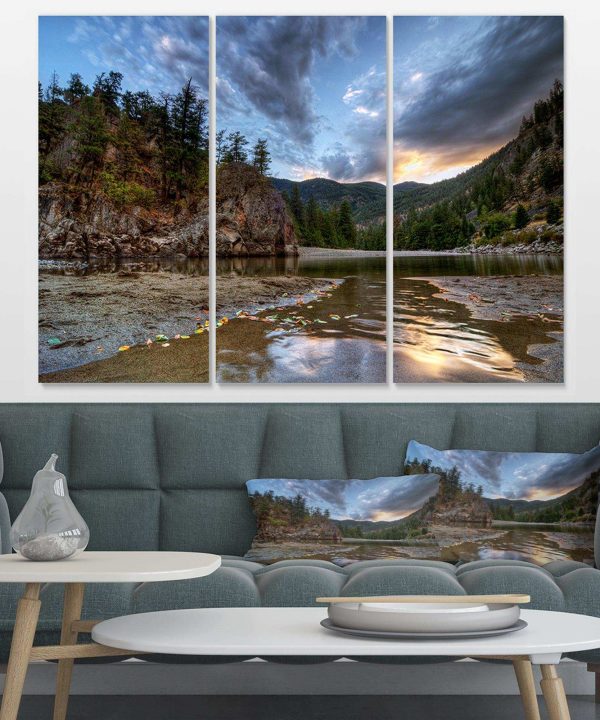 Peaceful Evening at Mountain Creek Multi-Panels The Cheapest Cheap Pice