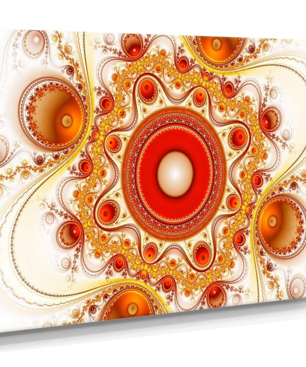 Orange Fractal Pattern with Circles Sale Reliable