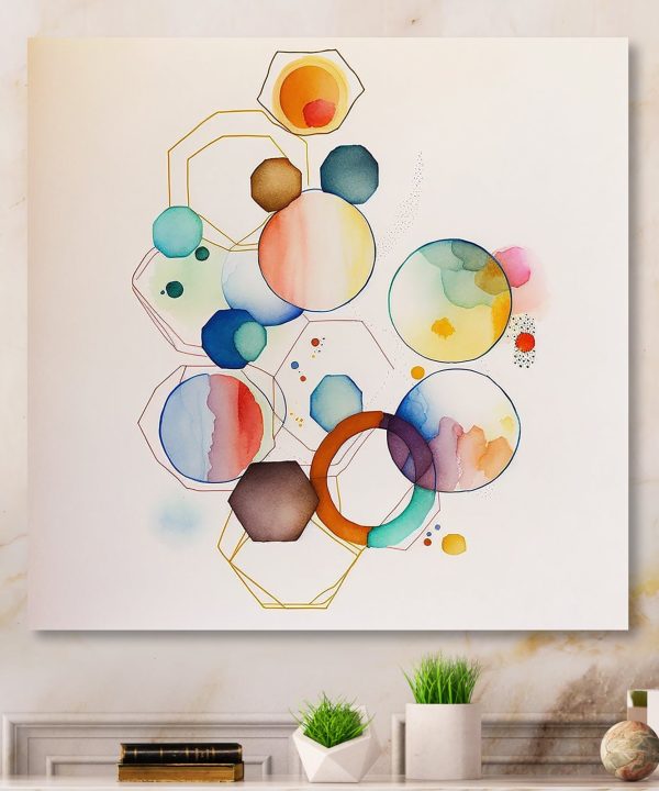 Multi-Color Circular Abstract II Outlet Fashion Style