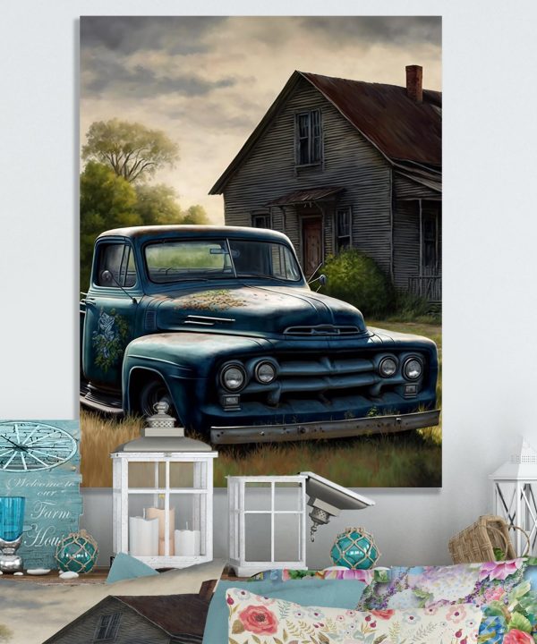 Old American Truck In Barn I Store With Big Discount