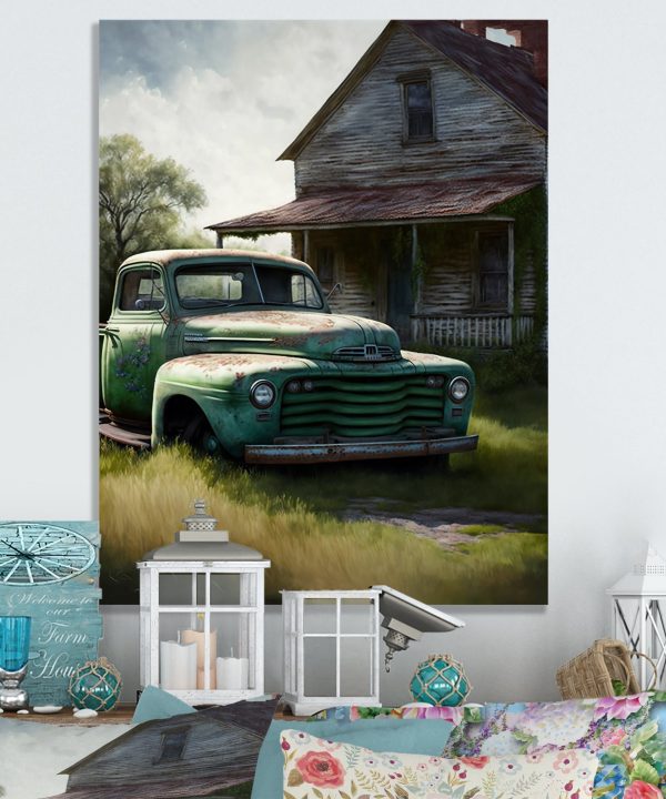 Old American Truck In Barn V Outlet Ebay