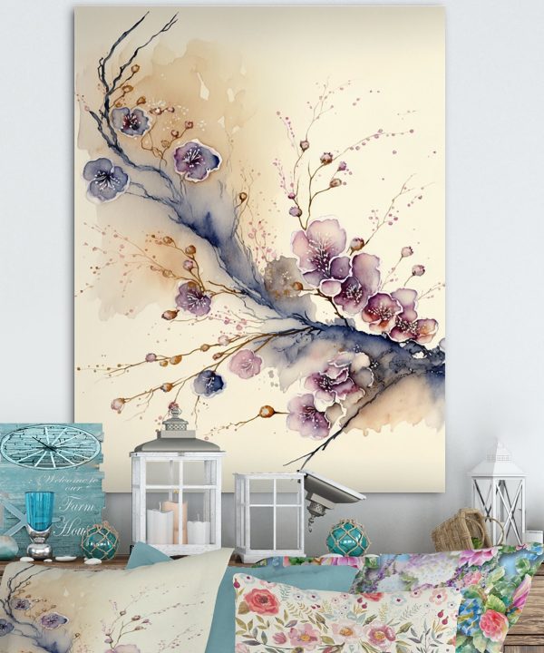 Pink And Plum Cherry Blossom Branch IV 2025 New For Sale