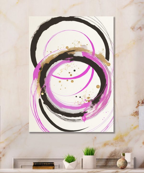 Pink And Gold Liquid Art Manchester Great Sale Online