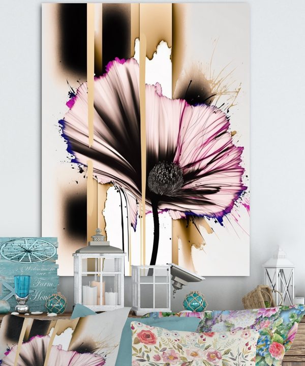 Pink Gerbera Flower On Abstract Fusion II Free Shipping In China