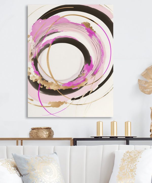 Pink And Gold Minimalist Art II Free Shipping With Mastercard