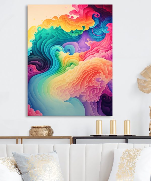 Multicolor Swirly Clouds I Cheapest Pice For Sale