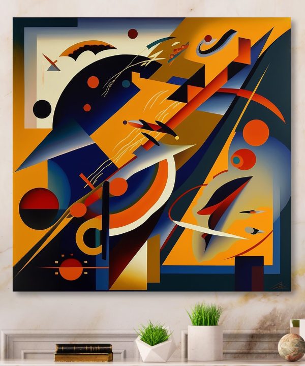 Multicolor Geometric Orange Shapes IV Buy Cheap Free Shipping