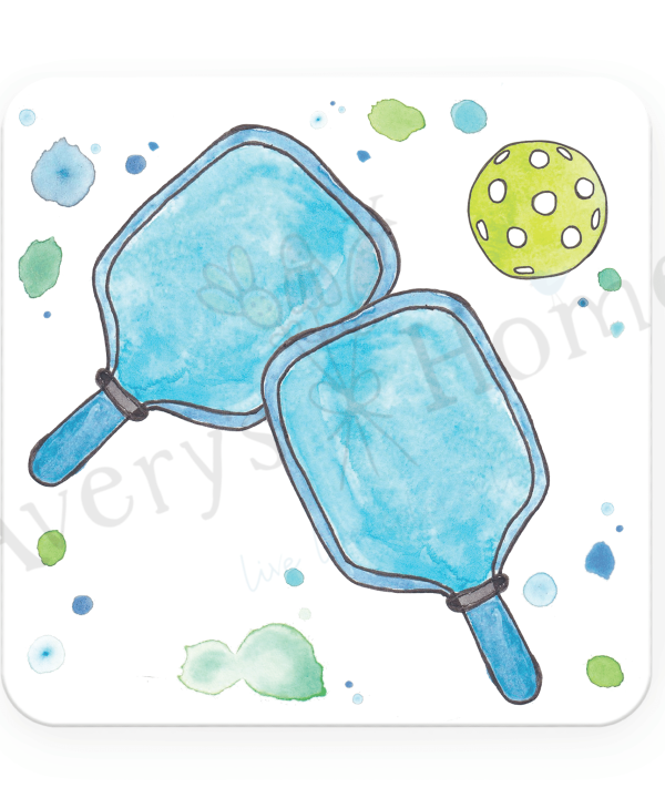 Pickleball Absorbent Stone Coaster (Sold as set of 12) Discount Cheap
