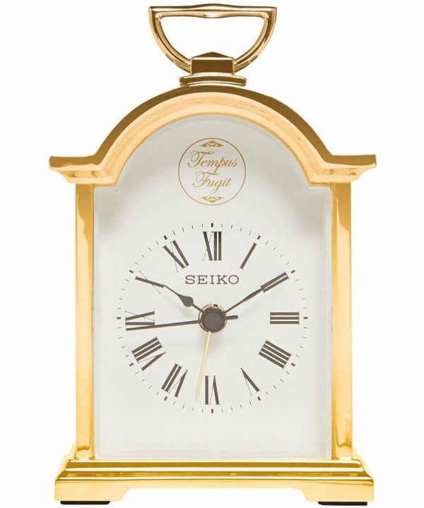 Seiko Clock Carriage Mantel Alarm Clock QHE004G Discounts Cheap Pice
