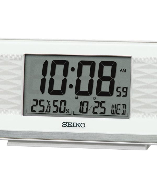 Seiko Digital Daily Alarm Clock Pearl White Case QHL094W From China