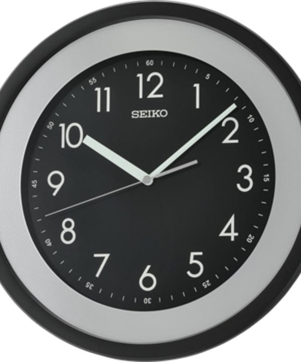 Seiko Clock Black Dial Round Wall Clock QXA812K Free Shipping Wiki