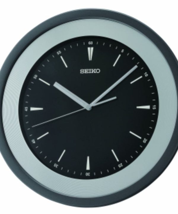 Seiko Clock Black Dial Round Wall Clock QXA812S Free Shipping Hot Sale
