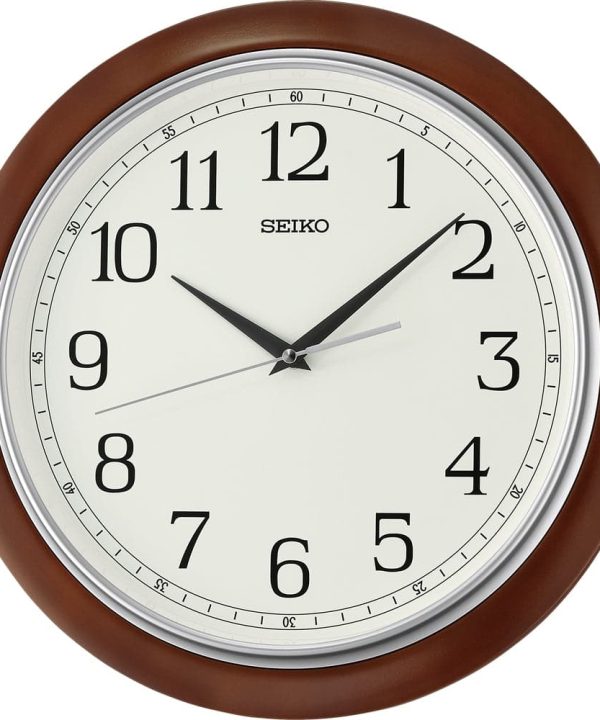 Seiko Clock White Dial Brown Round Case QXA813B Visit New For Sale