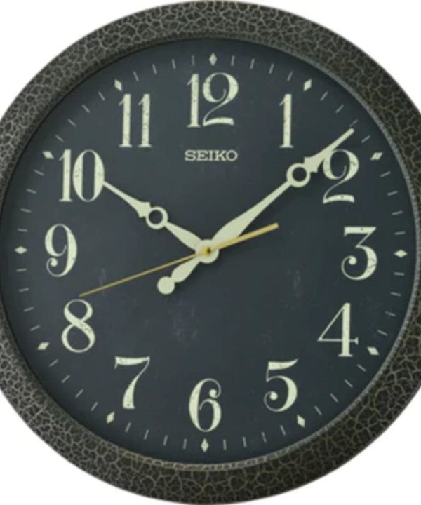 Seiko Clock Black Dial Round Wall Clock QXA815K Free Shipping Tumblr