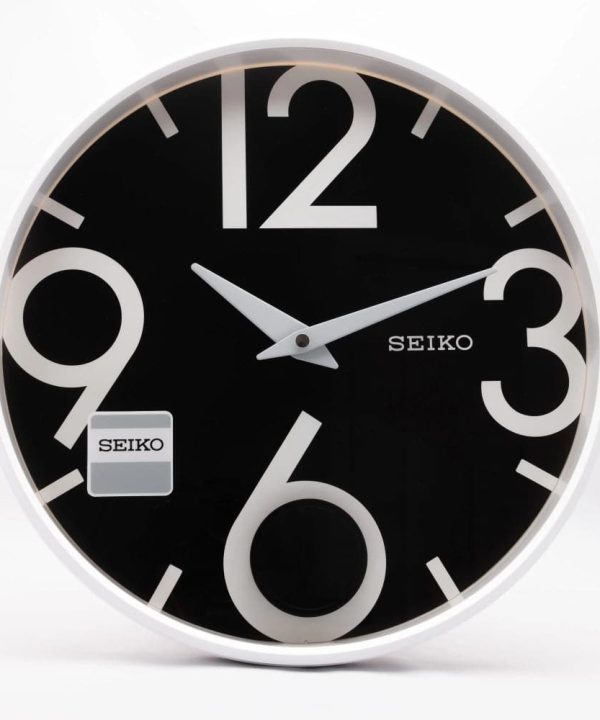 Seiko Clock Black Dial Round Clock QXC239W Free Shipping Shop Offer