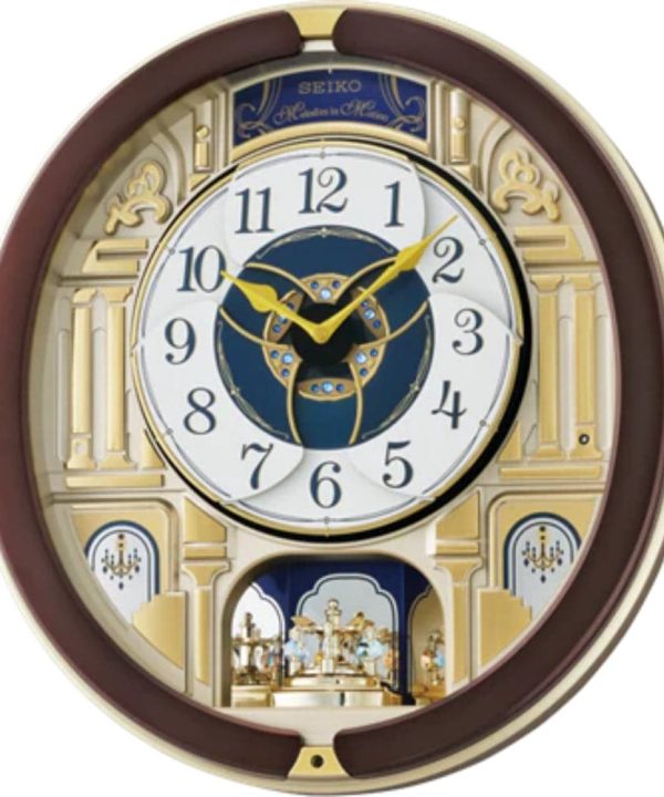 Seiko Swarovski Crystals Melodies in Motion Wall Clock QXM356BT Cheap Wholesale