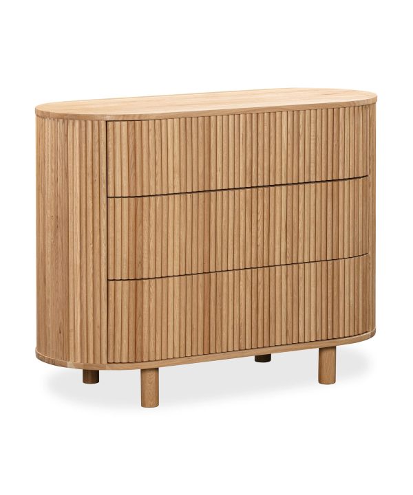 Ripple 3 Drawer Chest - Oak Visa Payment