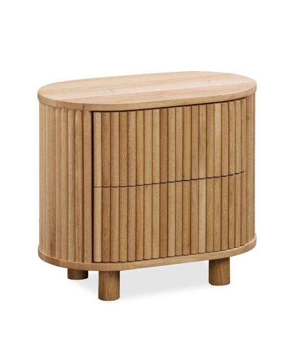 Ripple Bedside Table - Oak Pre Order Online