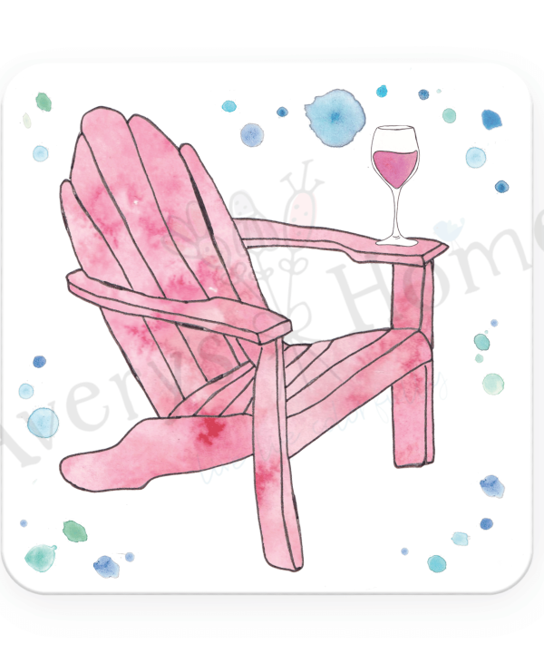 Red Adirondack Chair Absorbent Stone Coaster (Sold as set of 12) Clearance Footlocker Pictures