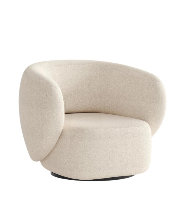 Swell Swivel Armchair - Maya Cream Boucle With Paypal Free Shipping