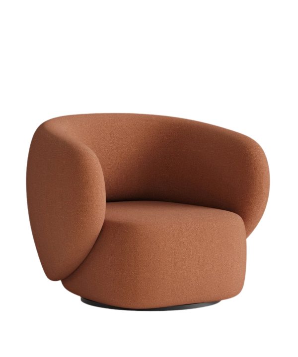 Swell Swivel Armchair - Novatex Terracotta Clearance Low Pice Fee Shipping