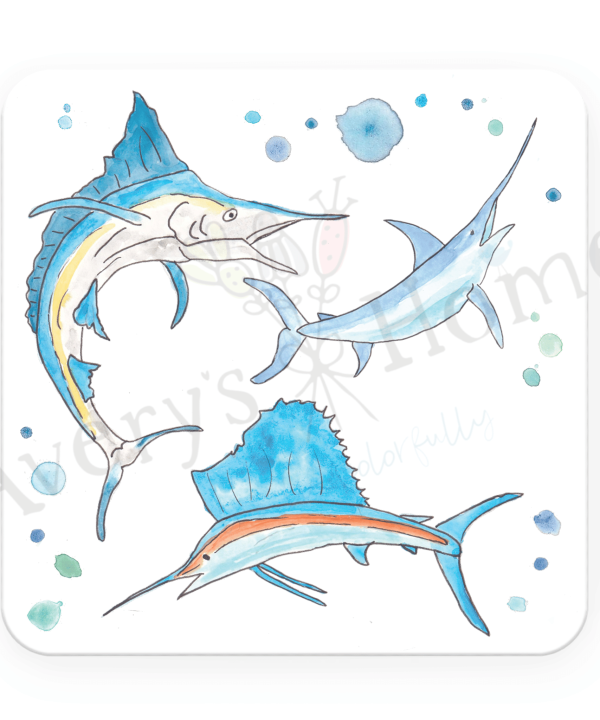 Sail Fish Absorbent Stone Coaster (Sold as set of 12) Free Shipping Release Dates