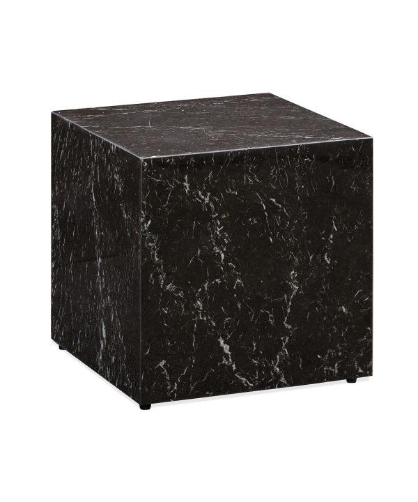 Stage Marble Side Table Low - Black Marble Free Shipping With Credit Card