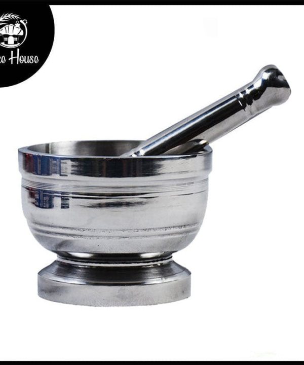 Bahoo Stainless Steel Mortar & Pestle Set Design 02, Size 01 Enjoy For Sale