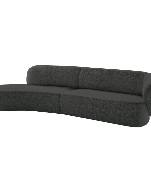 Swell Left Hand Chaise Sofa - Maya Charcoal Boucle Discount Wholesale