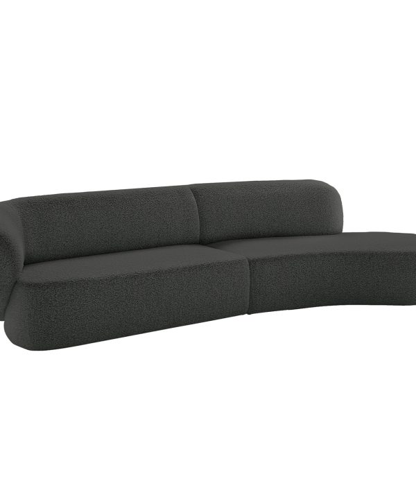 Swell Right Hand Chaise Sofa - Maya Charcoal Boucle Discount Choice
