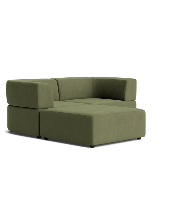 Stretch 3 Seater Chaise Sofa - Corduroy Forest Cheap Sale Geniue Stockist